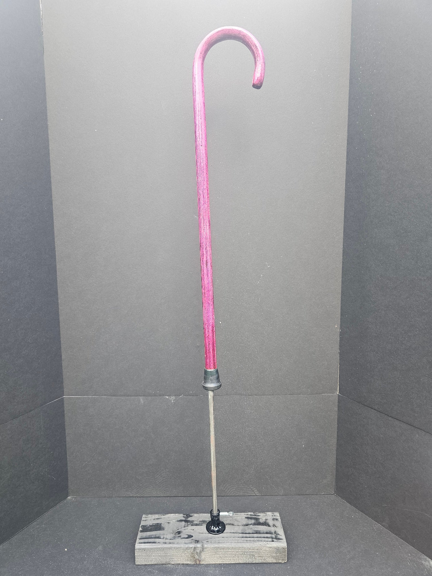 Purple Stained Oak Cane Asphalt Poker